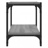 szürke sonoma színű szerelt fa és acél TV-szekrény 40x33x41cm