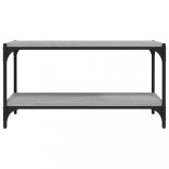 szürke sonoma színű szerelt fa és acél TV-szekrény 80x33x41 cm