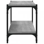 szürke sonoma színű szerelt fa és acél TV-szekrény 80x33x41 cm