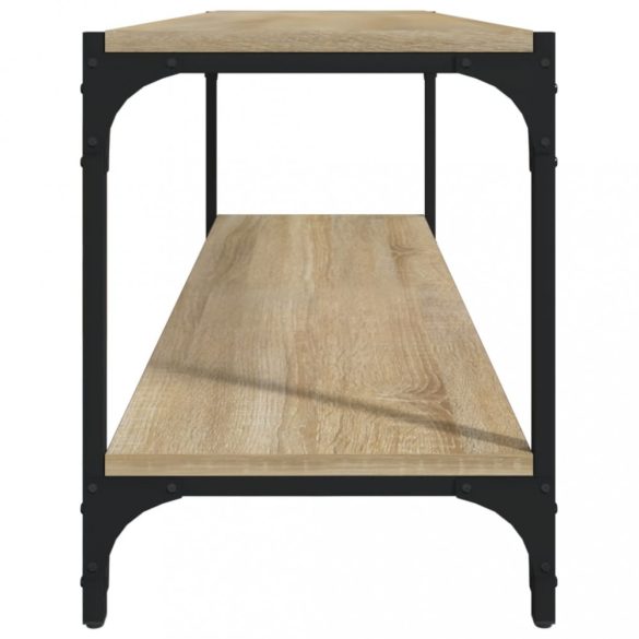 sonoma tölgy színű szerelt fa és acél TV-szekrény 100x33x41 cm