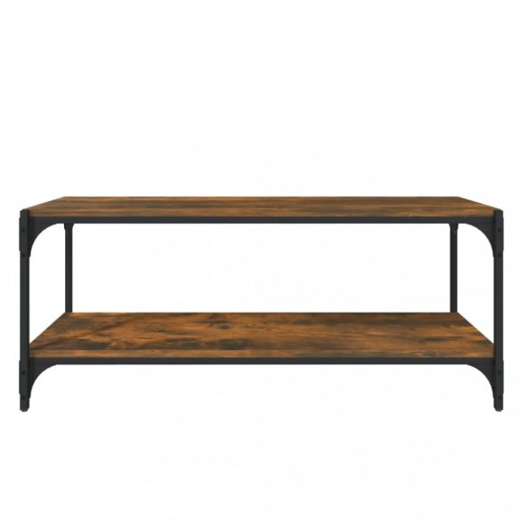 füstös tölgy színű szerelt fa és acél TV-szekrény 100x33x41 cm