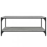 szürke sonoma színű szerelt fa és acél TV-szekrény 100x33x41 cm