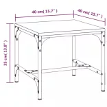 2 db fekete szerelt fa kisasztal 40 x 40 x 35 cm