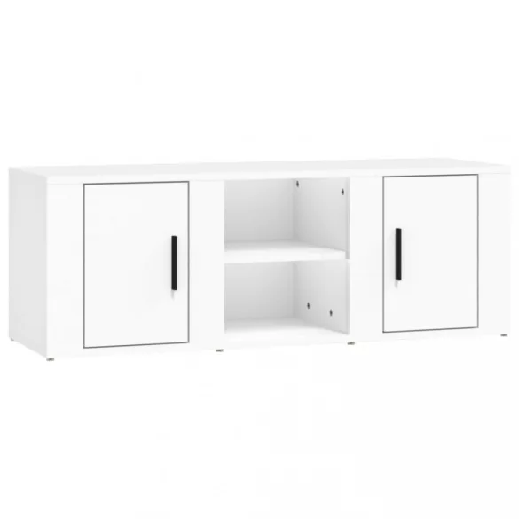 fehér szerelt fa TV-szekrény 100x31,5x35 cm