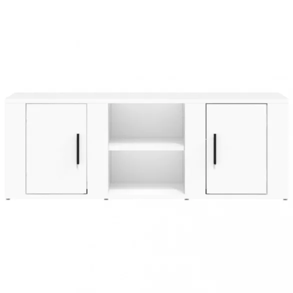 fehér szerelt fa TV-szekrény 100x31,5x35 cm