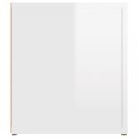 2 db magasfényű fehér szerelt fa TV-szekrény 80x31,5x36 cm