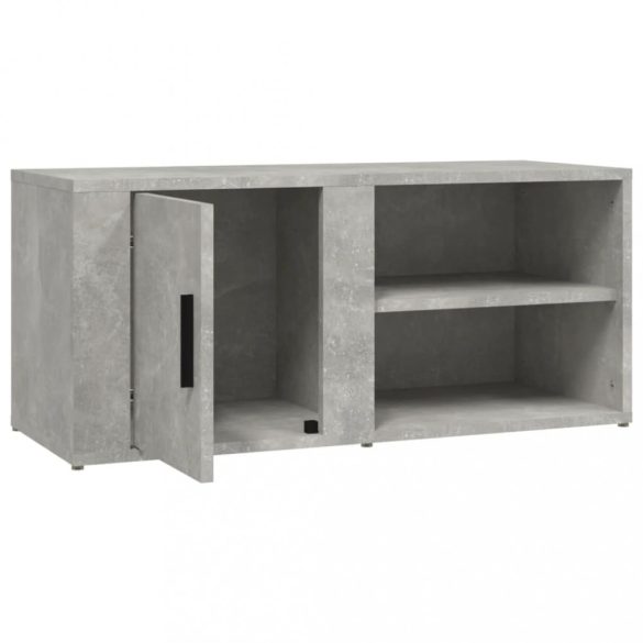2 db betonszürke szerelt fa TV-szekrény 80x31,5x36 cm