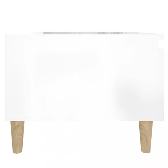 2 db magasfényű fehér szerelt fa éjjeliszekrény 50 x 46 x 35 cm