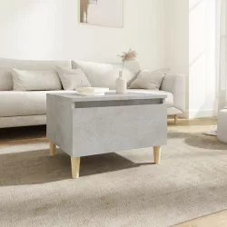 betonszürke szerelt fa dohányzóasztal 90x49x45 cm