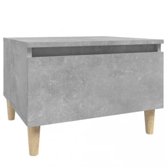 betonszürke szerelt fa dohányzóasztal 90x49x45 cm
