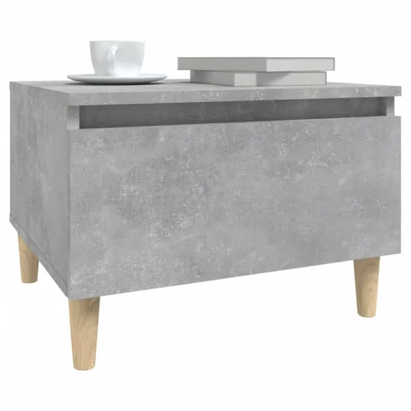 betonszürke szerelt fa dohányzóasztal 90x49x45 cm
