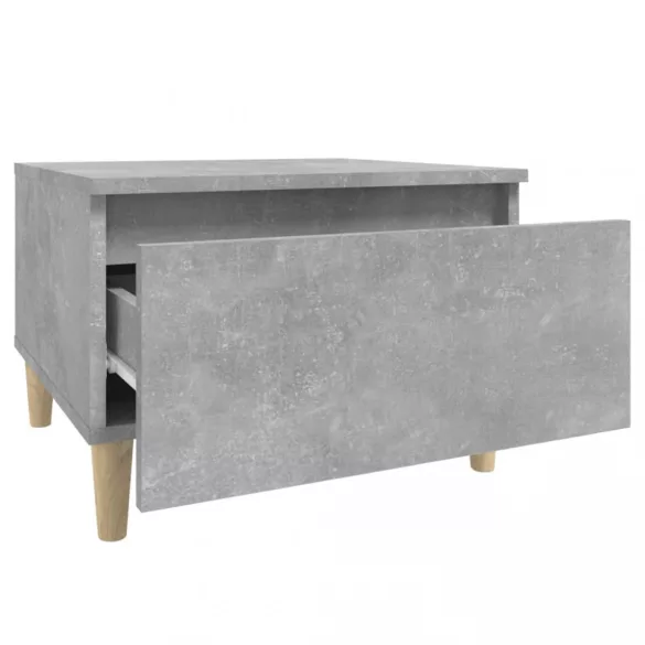 betonszürke szerelt fa dohányzóasztal 90x49x45 cm