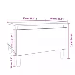 betonszürke szerelt fa dohányzóasztal 90x49x45 cm