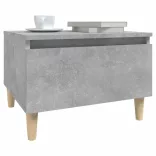 2 db betonszürke szerelt fa kisasztal 50x 46 x 35 cm