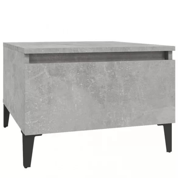 betonszürke szerelt fa dohányzóasztal 90x49x45 cm