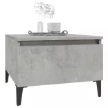 betonszürke szerelt fa dohányzóasztal 90x49x45 cm