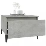 betonszürke szerelt fa dohányzóasztal 90x49x45 cm