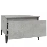 betonszürke szerelt fa dohányzóasztal 90x49x45 cm