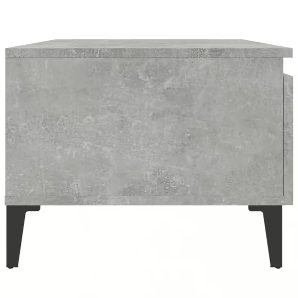 betonszürke szerelt fa dohányzóasztal 90x49x45 cm