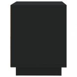 2 db fekete szerelt fa éjjeliszekrény 44x35x45 cm