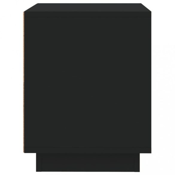 2 db fekete szerelt fa éjjeliszekrény 44x35x45 cm