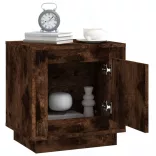 2 db füstös tölgy színű szerelt fa éjjeliszekrény 44x35x45 cm