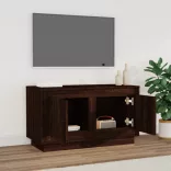 barna tölgyszínű szerelt fa TV-szekrény 80x35x45 cm