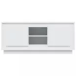 fehér szerelt fa TV-szekrény 102 x 35 x 45 cm