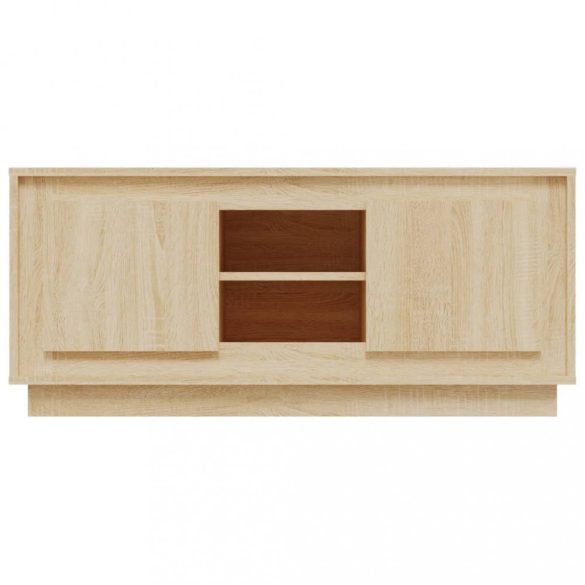sonoma tölgyszínű szerelt fa TV-szekrény 102x35x45 cm