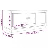 sonoma tölgyszínű szerelt fa TV-szekrény 102x35x45 cm
