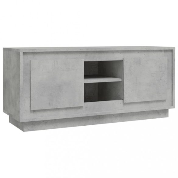 betonszürke szerelt fa TV-szekrény 102x35x45 cm