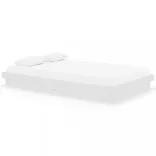 fehér tömör fa ágykeret 120x200 cm