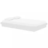 fehér tömör fa ágykeret 120x200 cm