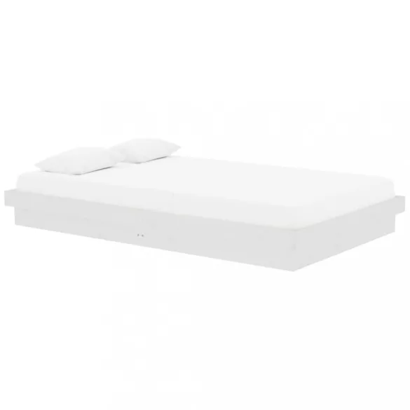 fehér tömör fa ágykeret 120x200 cm