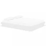 fehér tömör fa ágykeret 160 x 200 cm