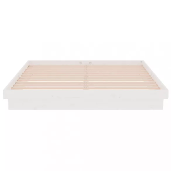 fehér tömör fa ágykeret 160 x 200 cm