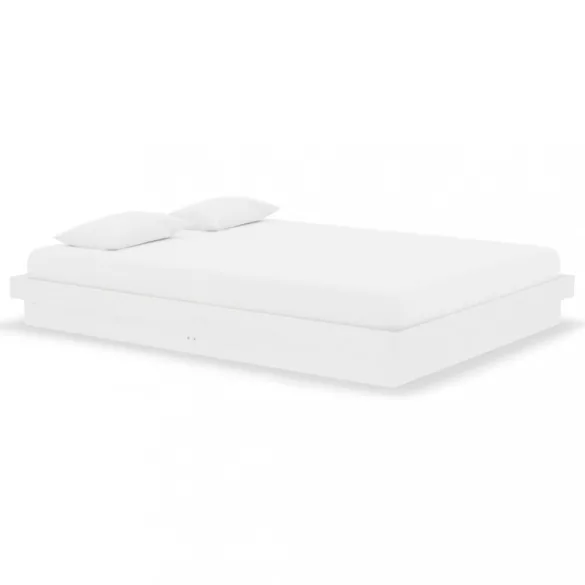 fehér tömör fa ágykeret 140 x 190 cm