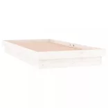 fehér tömör fa ágykeret LED-világítással 90 x 200 cm