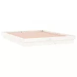 fehér tömör fa ágykeret LED-világítással 160 x 200 cm