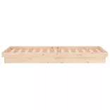 egyszemélyes tömör fa LED-es ágykeret 90 x 190 cm