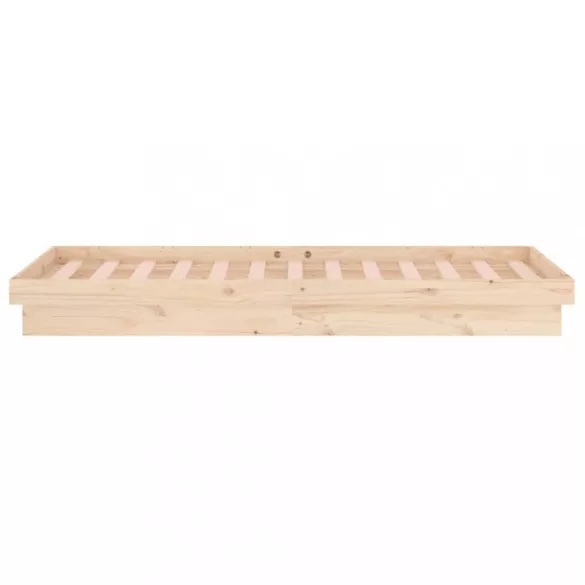 egyszemélyes tömör fa LED-es ágykeret 90 x 190 cm