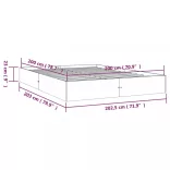 tömör fa ágykeret matrac nélkül 200 x 200 cm