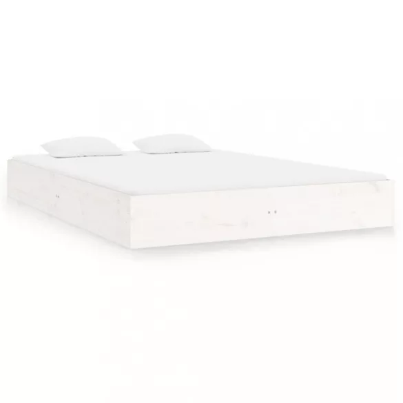 fehér tömör fa ágykeret 200 x 200 cm
