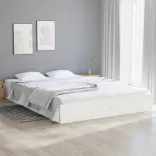 Super King fehér tömör fa ágykeret 180 x 200 cm