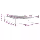 fehér tömör fa ágykeret 140 x 200 cm