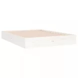 Double fehér tömör fa ágykeret 135 x 190 cm