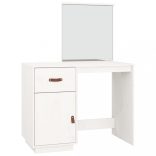 fehér tömör fenyőfa fésülködőasztal 95 x 50 x 134 cm