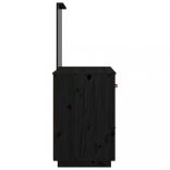 fekete tömör fenyőfa fésülködőasztal 95 x 50 x 134 cm