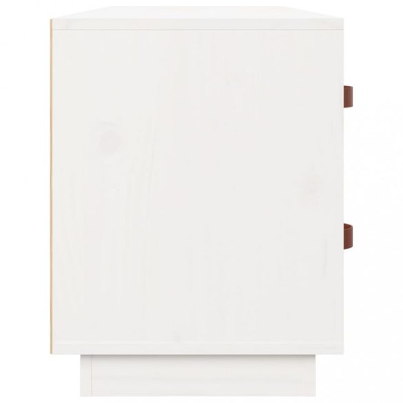 fehér tömör fenyőfa cipőtároló pad 100 x 34 x 45 cm