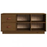 mézbarna tömör fenyőfa cipőtároló pad 100 x 34 x 45 cm